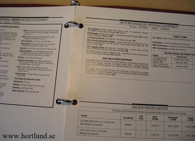 1991 Oldsmobile Advance Ordering Information For Fleet Managers Only - 3