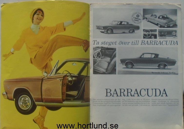 1966 Plymouth Valiant Barracuda broschyr svensk - 2