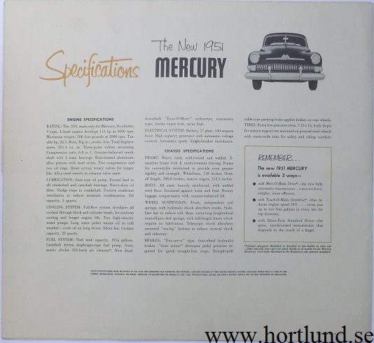 1951 Mercury broschyr 1-51 - 3