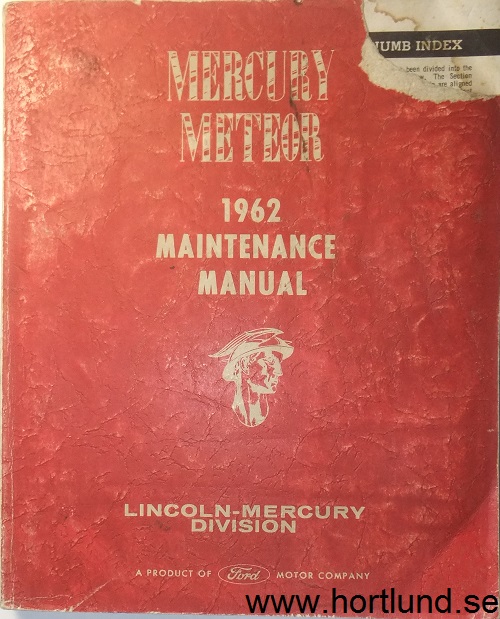 1962 Mercury Meteor Maintenance Manual