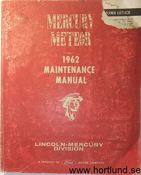 1962 Mercury Meteor Maintenance Manual