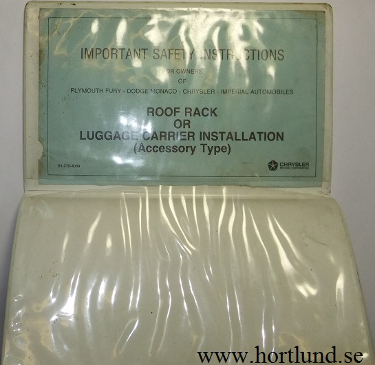1974 Imperial Operators Manual Fodral - 2