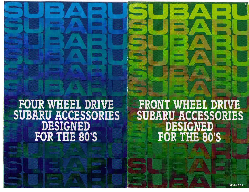 1980 Subaru 1600 & 1800 Owner's Manual Instruktionsbok - 3