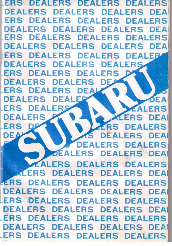 1980 Subaru 1600 & 1800 Owner's Manual Instruktionsbok - 4