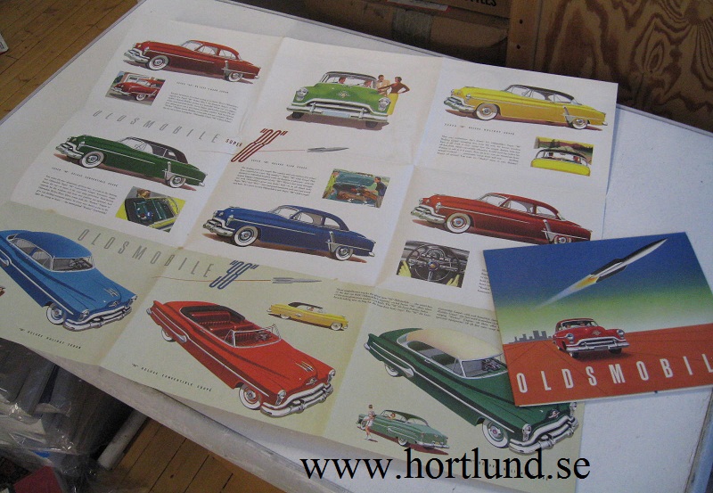 1951 Oldsmobile broschyr folder - 2