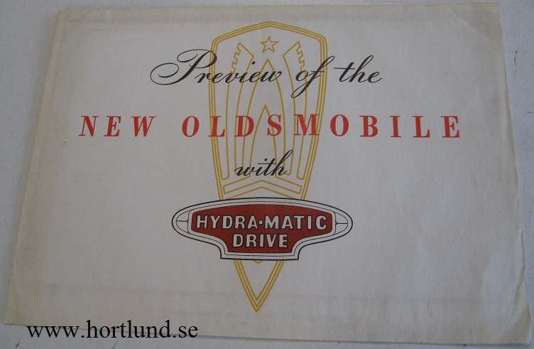 1946 Oldsmobile färgbroschyr stor folder