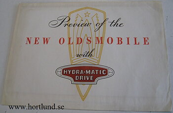 1946 Oldsmobile färgbroschyr stor folder