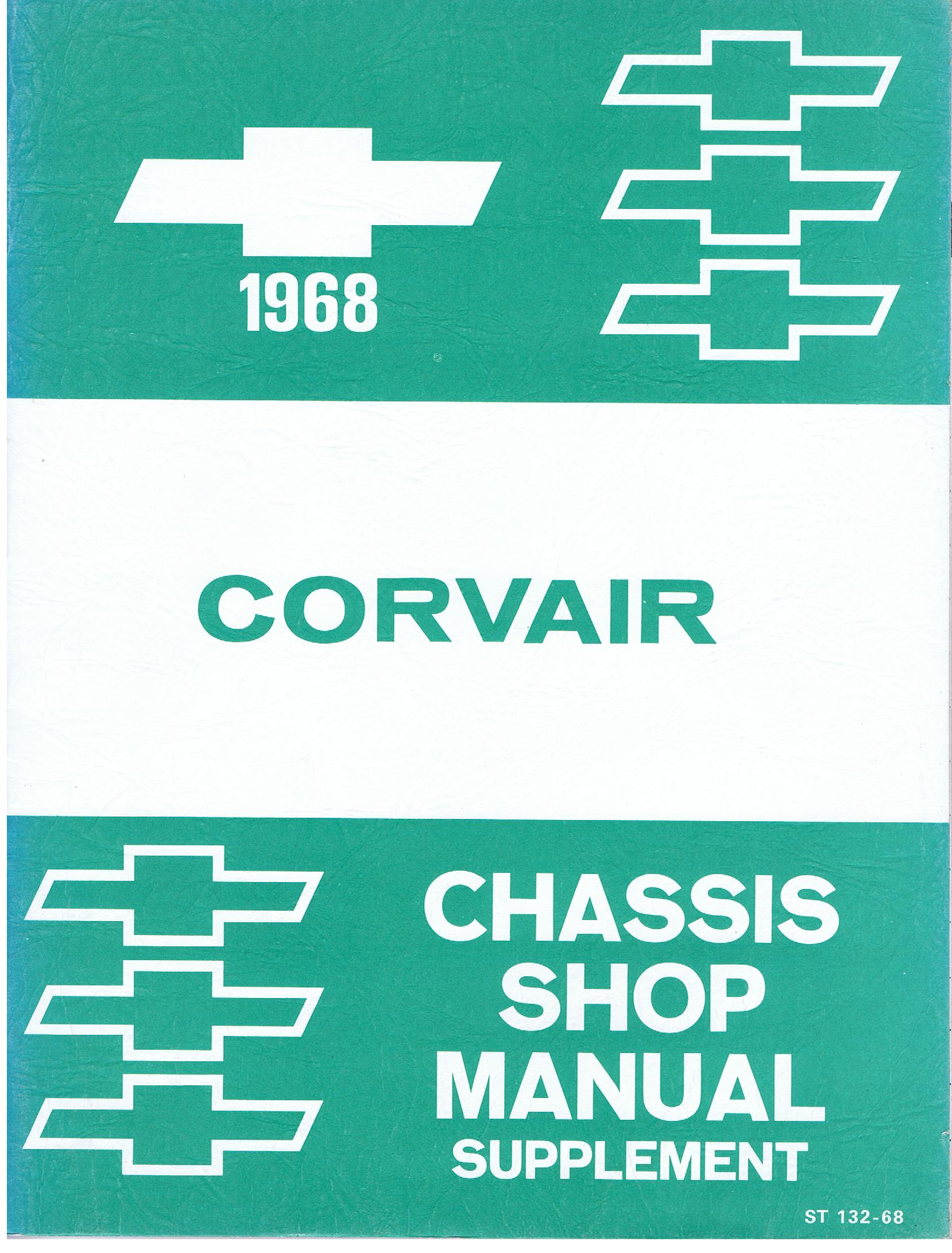 1968 Chevrolet Corvair Chassis Shop Manual Supplement