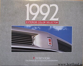 1992 Oldsmobile Exterior Color Selector alla modeller