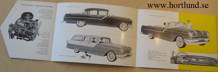 1955 Pontiac Star Chief och Chieftain broschyr svensk - 2