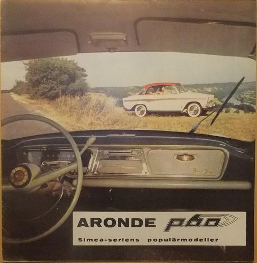 1960 Simca Aronde P60 folder svensk