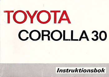 1975 Toyota Corolla 30 Instruktionsbok