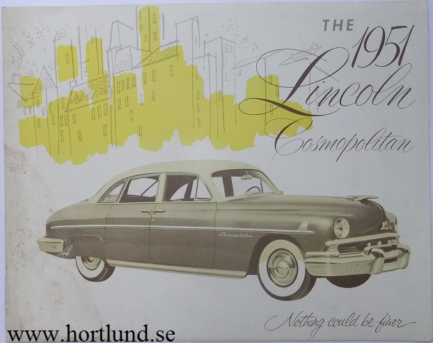 1951 Lincoln Cosmopolitan broschyr