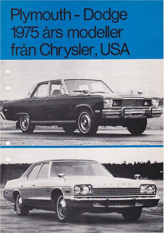 1975 Plymouth & Dodge broschyr svensk