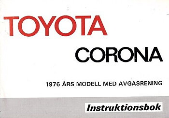 1976 Toyota Corona Instruktionsbok