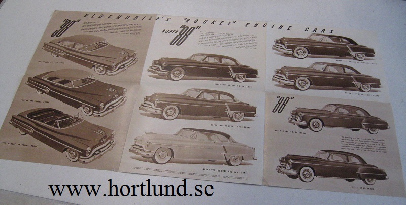 1951 Oldsmobile broschyr folder - 2