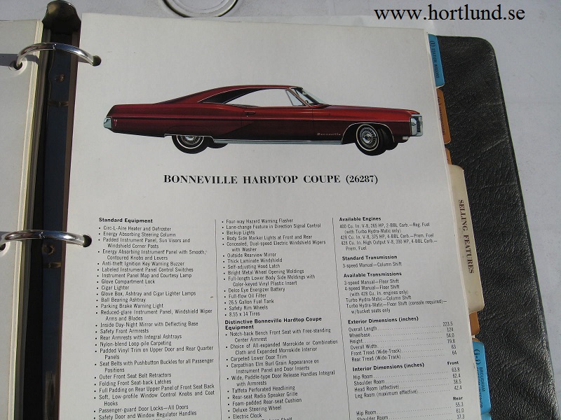 1968 Pontiac Sales Manual alla modeller - 3