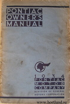 1934 Pontiac Owner's Manual