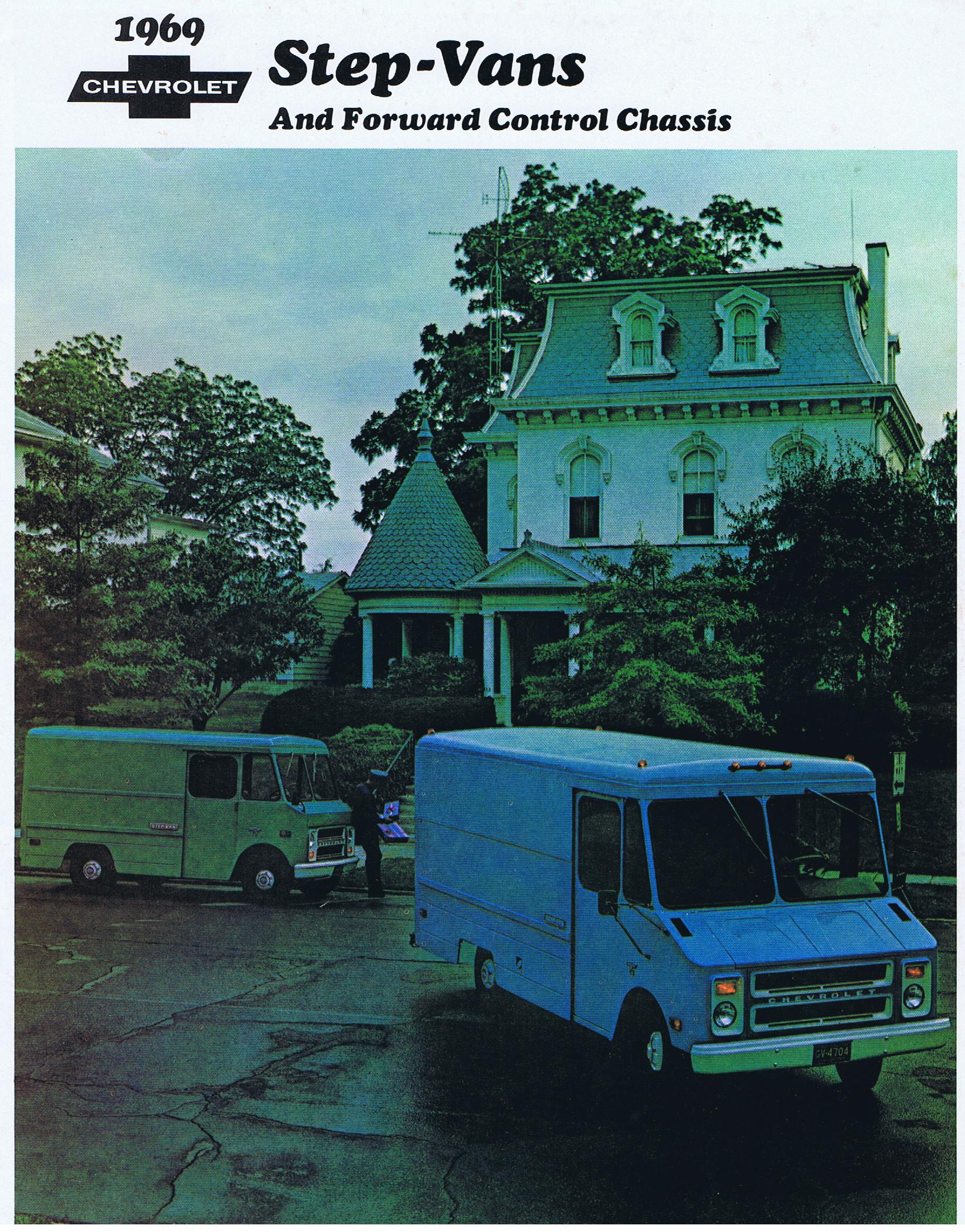 1969 Chevrolet Truck Försäljningsbroschyr Step Vans and forward control chassis