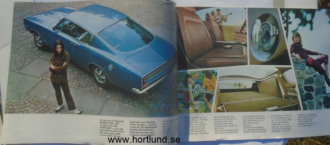 1967 Plymouth Barracuda broschyr svensk - 2