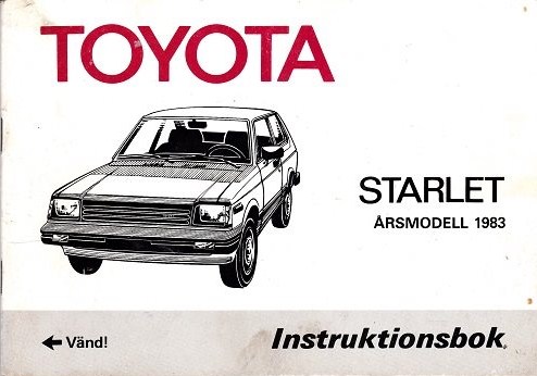 1983 Toyota Starlet Instruktionsbok