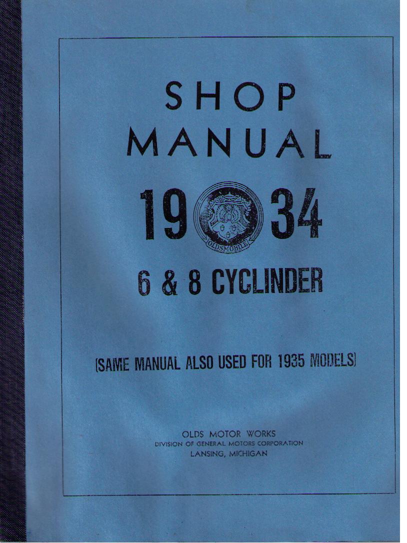 1934 - 1935 Oldsmobile Shop Manual alla modeller