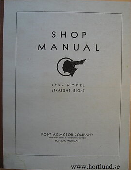 1934 Pontiac Straight Eight Shop Manual