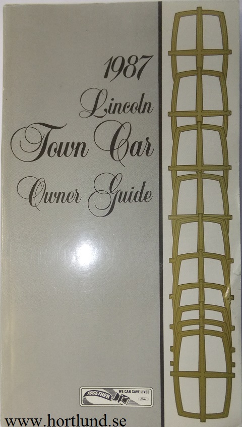 1987 Lincoln Town Car Owner Guide