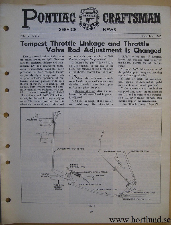 1961 Pontiac Craftsman Service News, November 1960