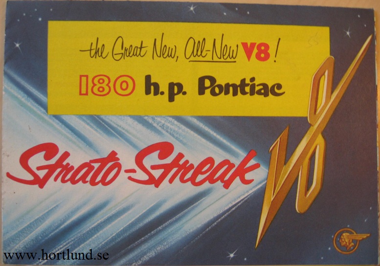 1955 Pontiac Strato-Streak V8 broschyr folder