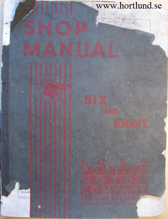 1935 Pontiac Six and Eight Shop Manual - 2