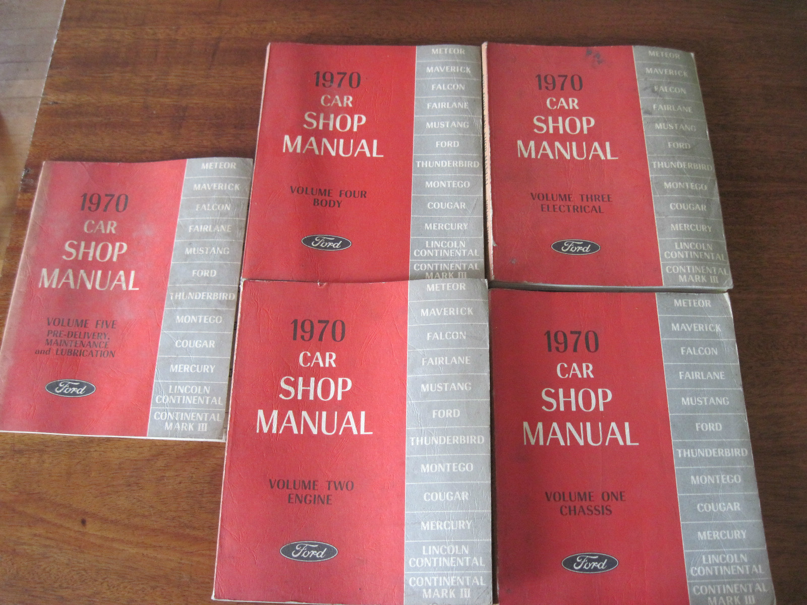 1970 Ford, Cougar, Fairlane, Falcon, Montego, Mustang, Thunderbird, Meteor, Mercury och Lincoln Continental Shop Manual