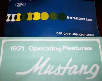 1971 Mustang Owner's Manual