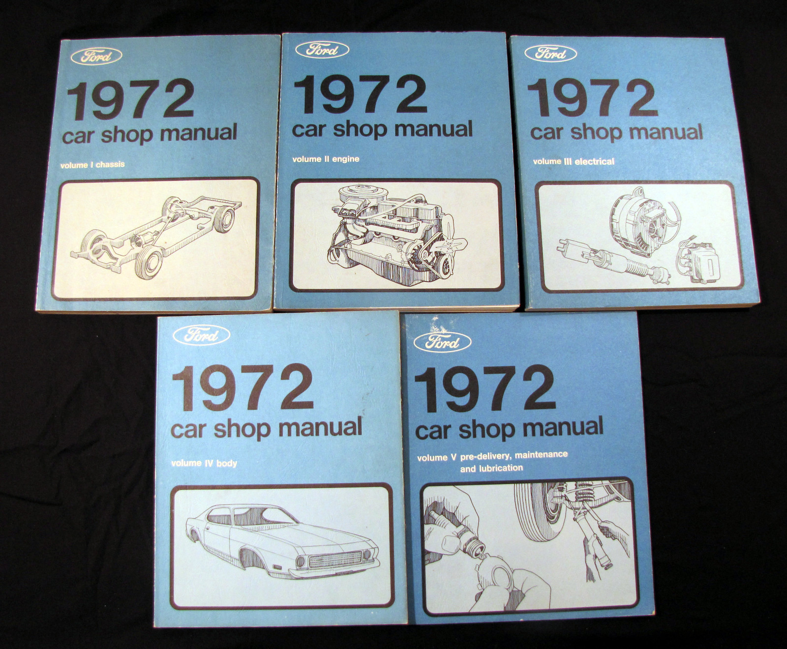 1972 Ford, Cougar, Fairlane, Falcon, Montego, Mustang, Thunderbird, Meteor, Mercury och Lincoln Continental Shop Manual
