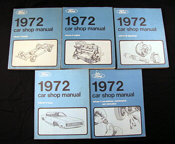 1972 Ford, Cougar, Fairlane, Falcon, Montego, Mustang, Thunderbird, Meteor, Mercury och Lincoln Continental Shop Manual
