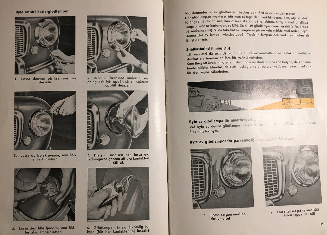 1957 Volvo Duett PV 445  Instruktionsbok - 3