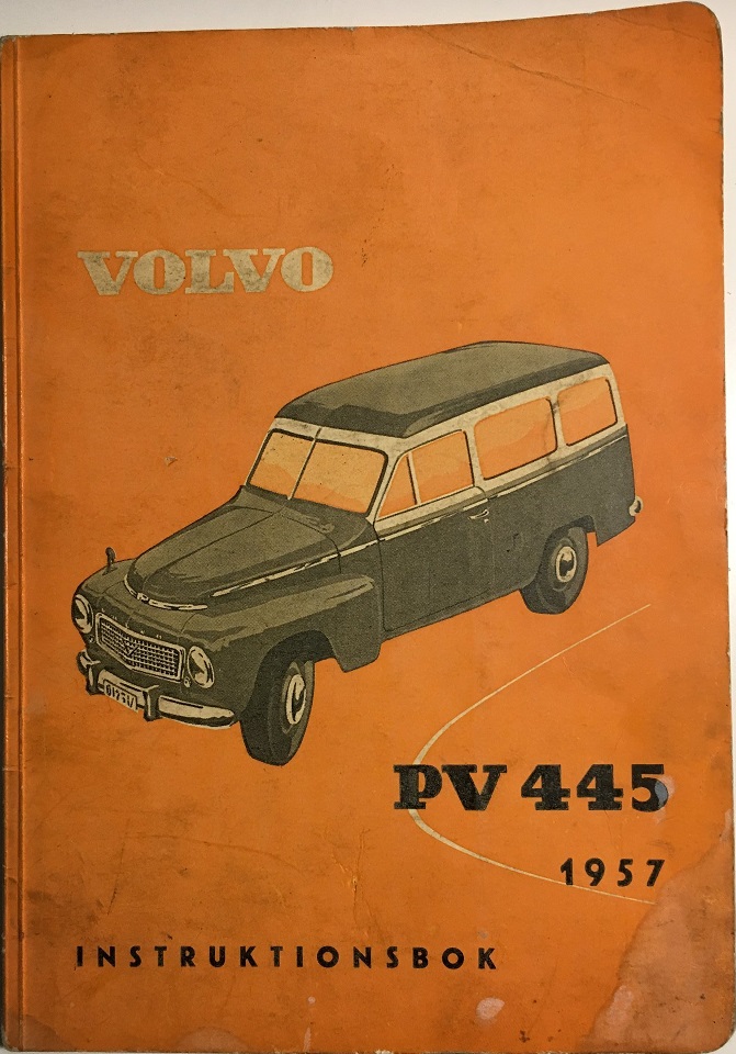 1957 Volvo Duett PV 445  Instruktionsbok