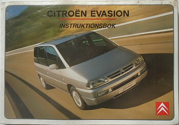 2001 Citroën Evasion Instruktionsbok