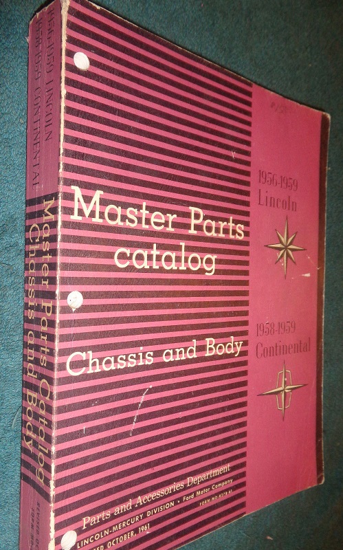 1956-1959 Lincoln and Continental Master Parts Catalog - 2