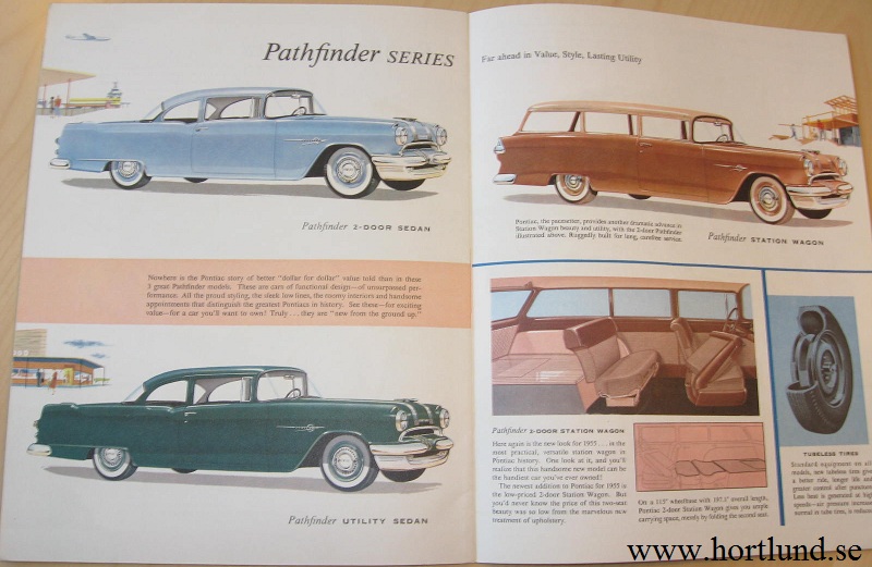 1955 Pontiac Laurentian och Pathfinder broschyr - 3