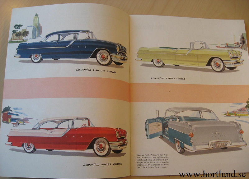 1955 Pontiac Laurentian och Pathfinder broschyr - 2