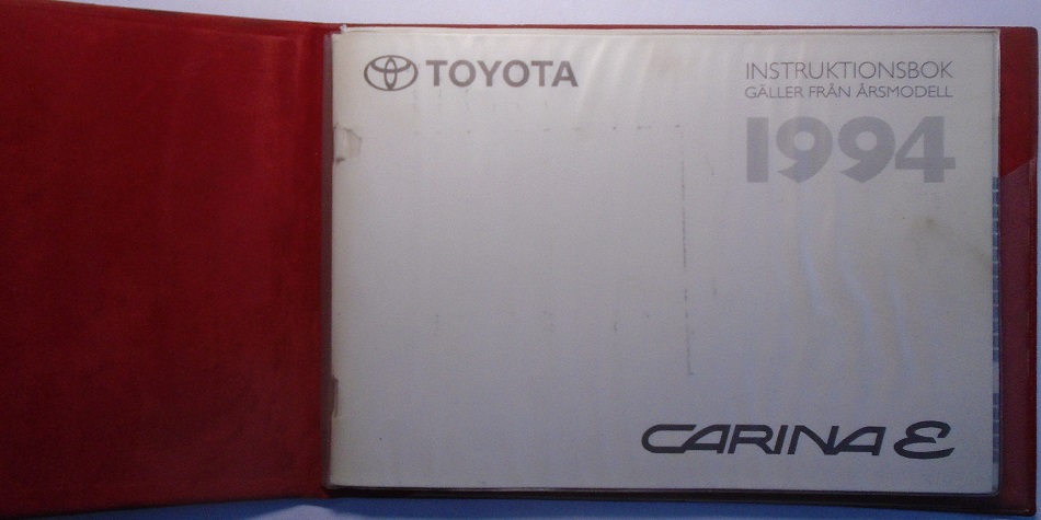 1994 Toyota Carina E Instruktionsbok