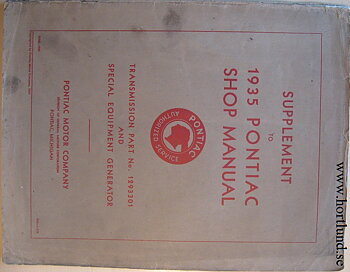 1935 Pontiac Shop Manual Supplement