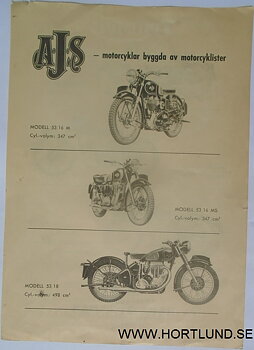 1953 AJS broschyr svensk