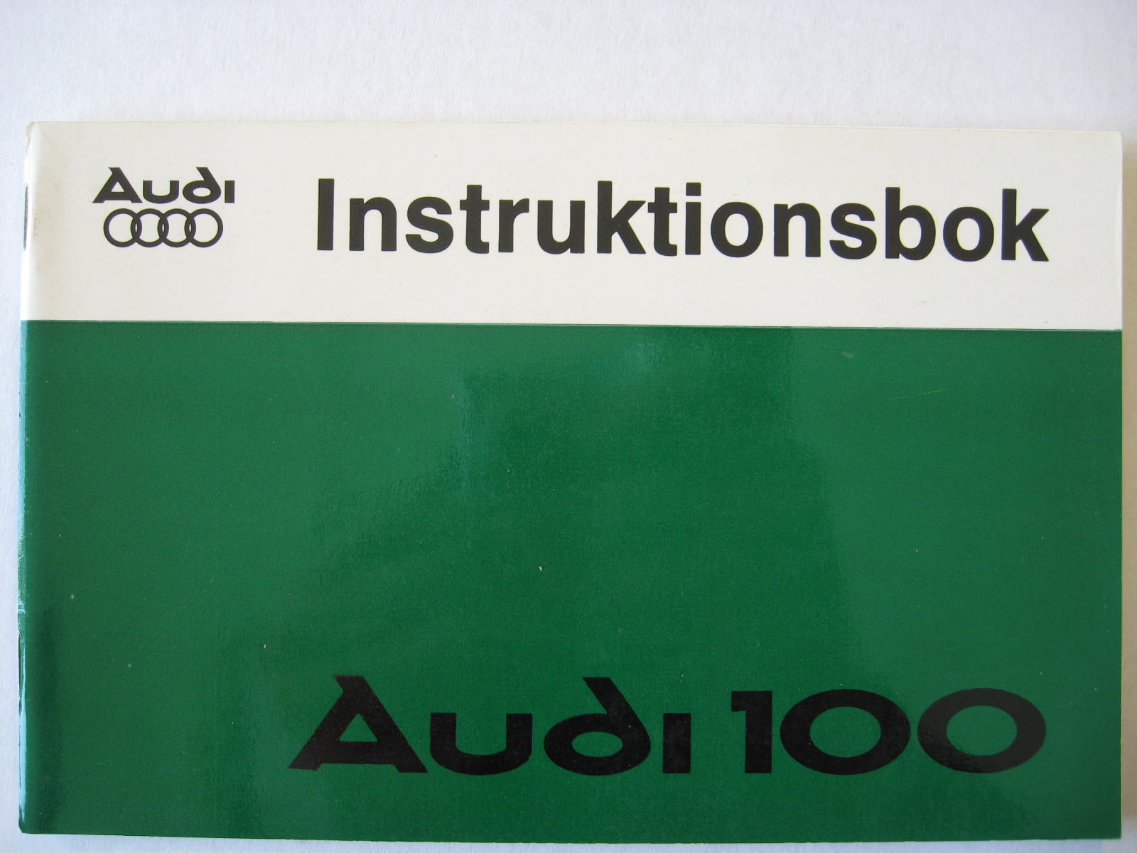1978 Audi 100 Instruktionsbok