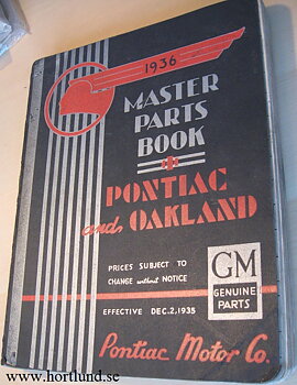1936 Pontiac and Oakland Master Parts Book