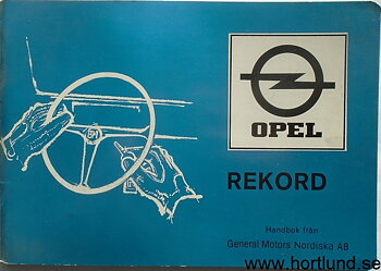 1972 Opel Rekord Handbok