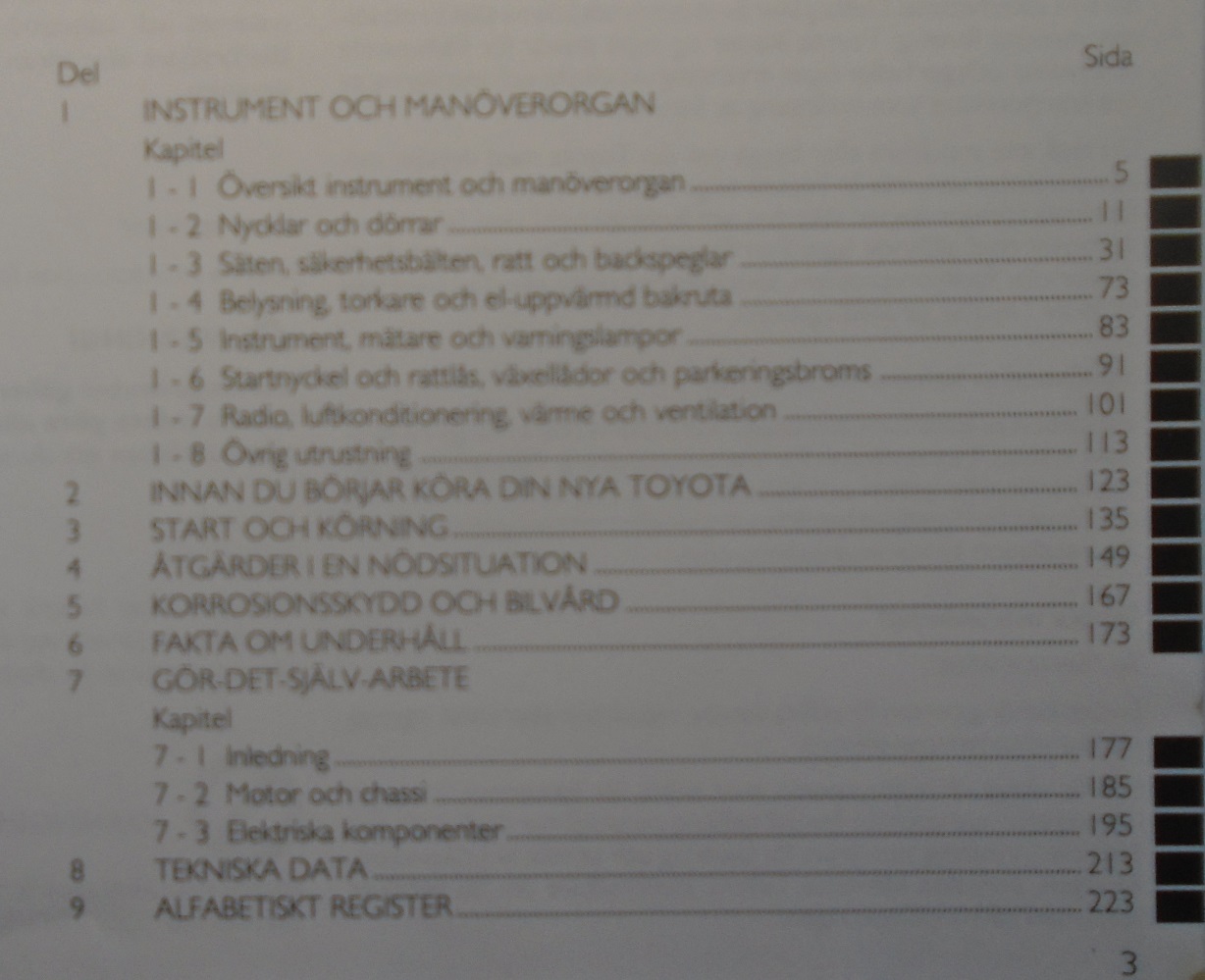 2000 Toyota Avensis Instruktionsbok - 2