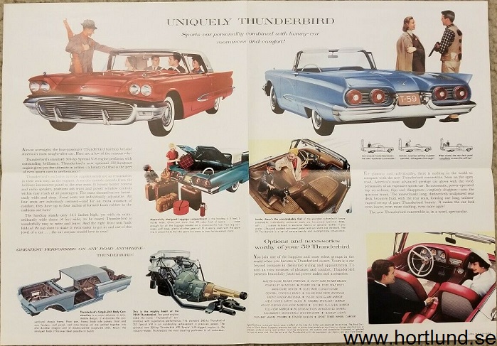 1959 Ford Thunderbird broschyr - 3