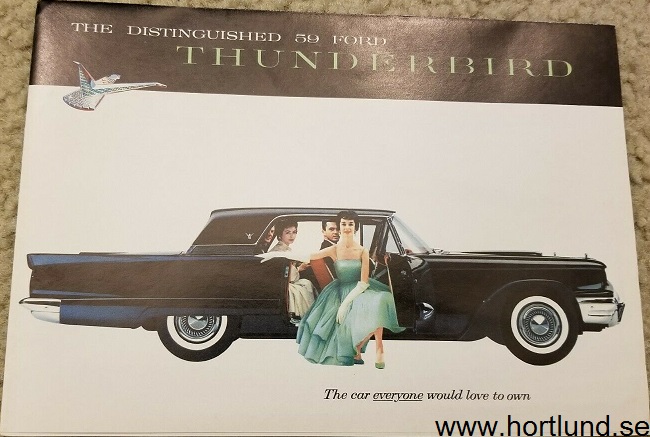 1959 Ford Thunderbird broschyr